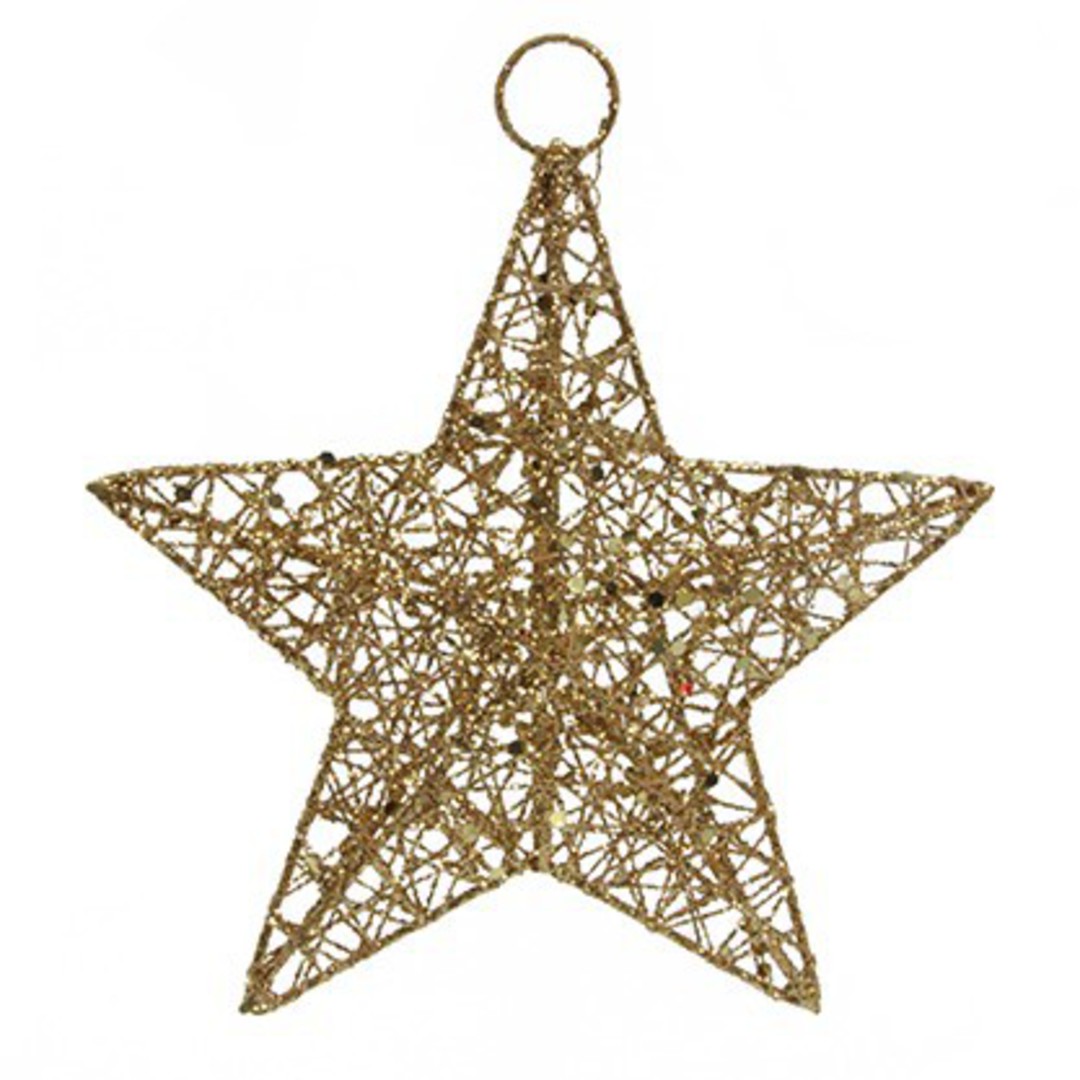 Gold Wire Mesh Star 15cm image 0
